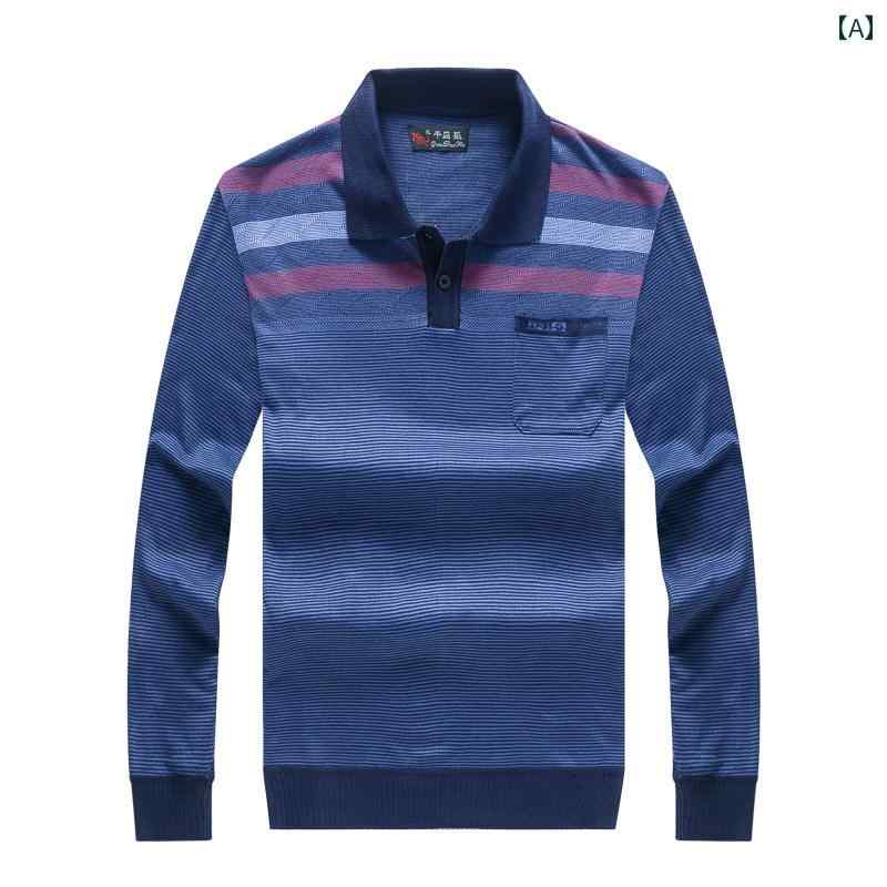 Tシャツ メンズ 春秋 薄手 涼しい 涼しい 襟 ゆったり 長袖 プルオーバー ニット