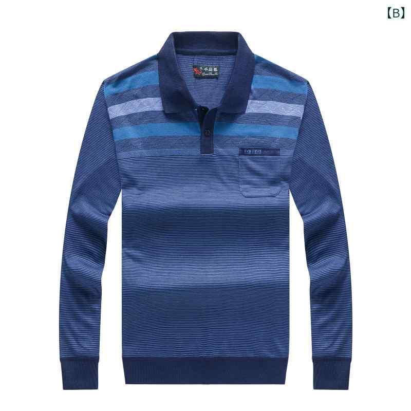 Tシャツ メンズ 春秋 薄手 涼しい 涼しい 襟 ゆったり 長袖 プルオーバー ニット