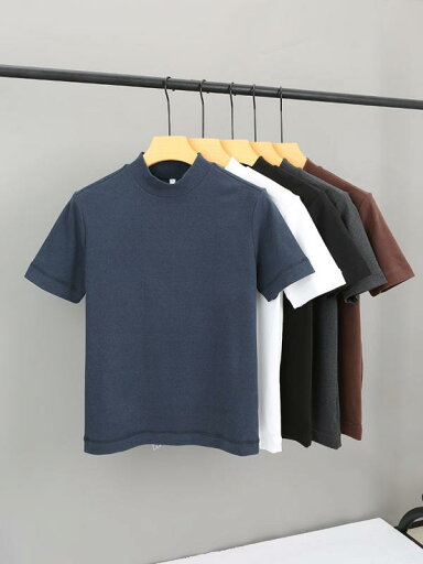 Tシャツ メンズ 秋冬 ハーフ ハイネック 半袖 裏起毛 あったか インナー カットソー トップス Tシャツ メンズ 秋冬 ハーフ ハイネック 半袖 裏起毛 あったか インナー カットソー トップス