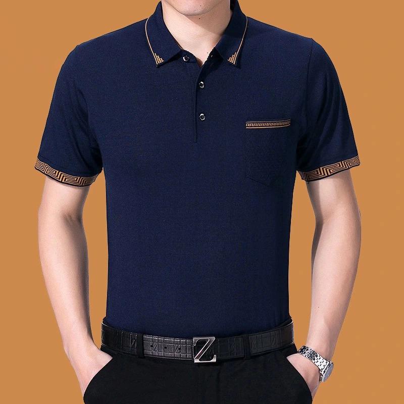 Tシャツ メンズ 半袖 夏 接触ひんやり 涼しい 快適 大きめサイズ ゆったり ポロシャツ トップス