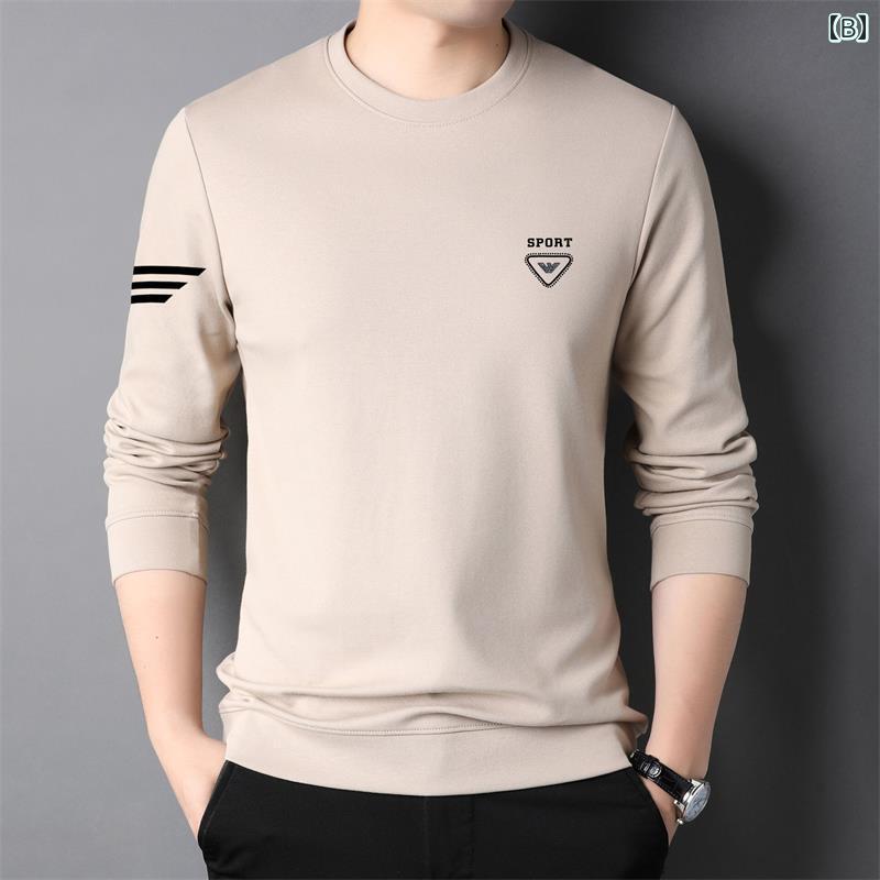 大きいサイズ Tシャツ メンズ 長袖 薄手 涼しい 春秋 パパ 衛衣 トレーナー インナー トップス