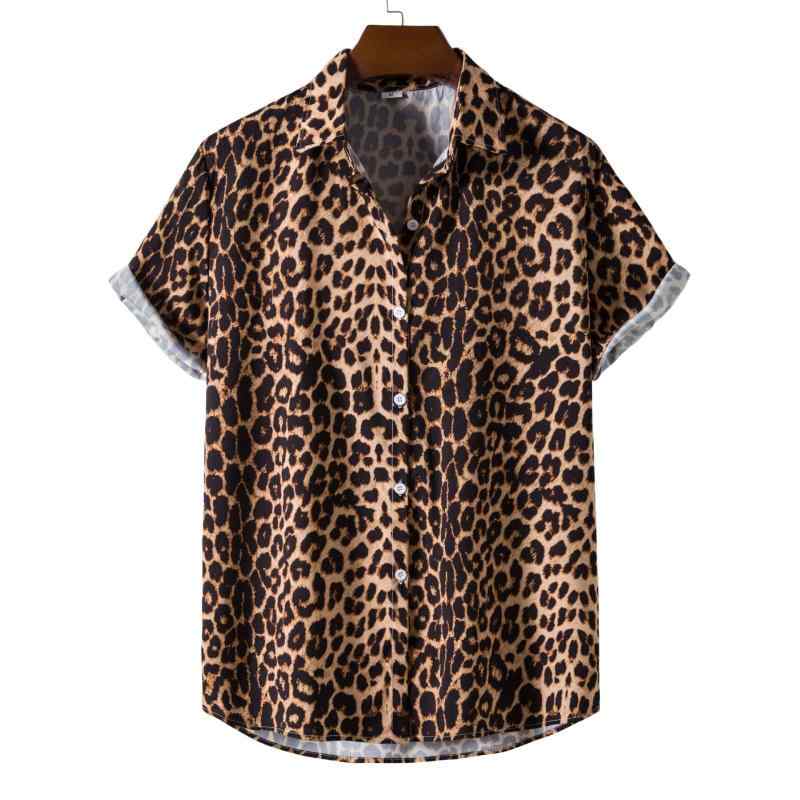 シャツ メンズ 半袖 アロハシャツ 3Dデジタルプリント ヒョウ柄 開襟 リラックスフィット ビッグシルエット リネン素材 洗濯可能 ノーアイロン レトロ 夏物 普段使い