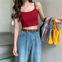 キャミソール レディース セクシー クロップド丈 バックシャン へそ出し インナー アウター 重ね着 普段使い 通勤 ポリエステル スリムフィット 無地 伸縮性 春夏 トレンド おしゃれ