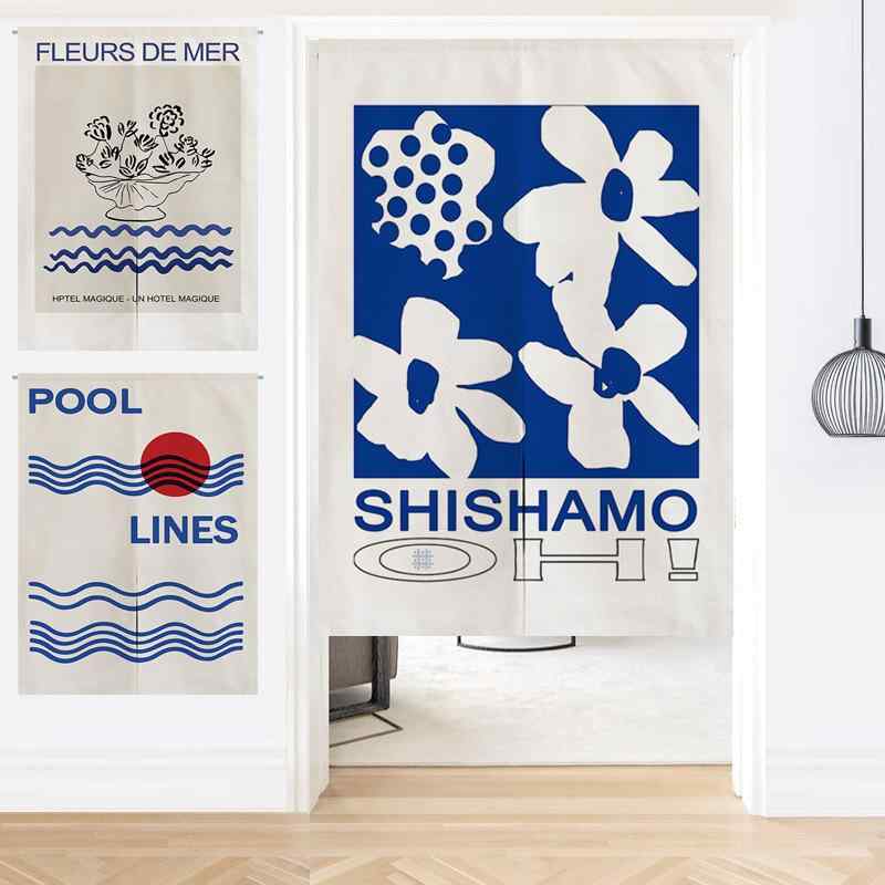 のれん キッチン 寝室 リビング 玄関 トイレ 間仕切り 目隠し プライバシー保護 和風 モダン 北欧風 インスタ風 おしゃれ 穴開け不要 突っ張り棒 簡単設置 ポリエステル綿混 布製