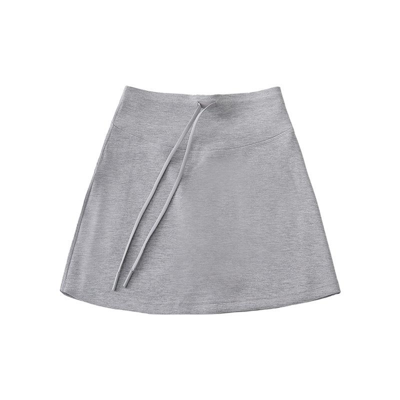 スカート レディース 夏 モダール Aライン ハイウエスト ショート丈 インナーパンツ付き キュロットスカート 着痩せ 細見え 無地 ポケット付き スポーツカジュアル 普段使い グレー