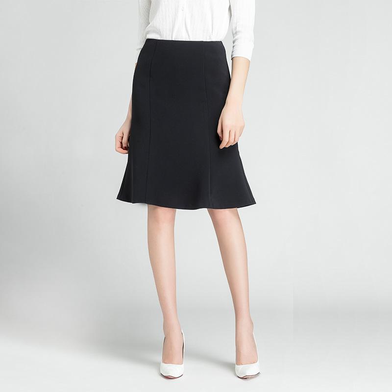 マーメイドスカート レディース 高ウエスト 着痩せ オフィス 通勤 フリル ミディ丈 タイトシルエット ポリエステル ストレッチ きれいめ 上品 春夏