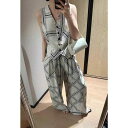 セットアップ レディース ベスト ジレ ワイドパンツ リヨセル 麻 リネン 上品 快適 リラックス カジュアル 春夏 リゾート ナチュラル