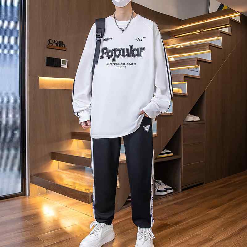 セットアップ 男の子 ジュニア 長袖 Tシャツ パーカー スウェット フード付き コットン混 ルームウェア 普段使い 通学 スポーツ カジュアル リラックス 小学生 中学生 春秋