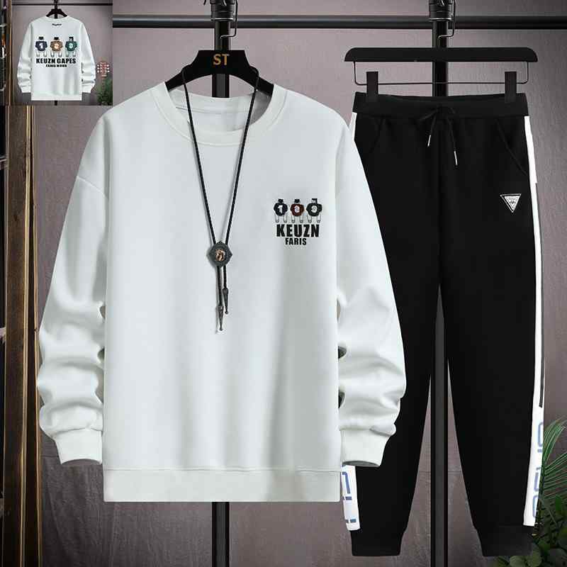 セットアップ 男の子 ジュニア 長袖 クルーネック スウェット トレーナー スポーツウェア ゆったり 大きいサイズ 普段使い 春秋冬 綿混 カジュアルウェア