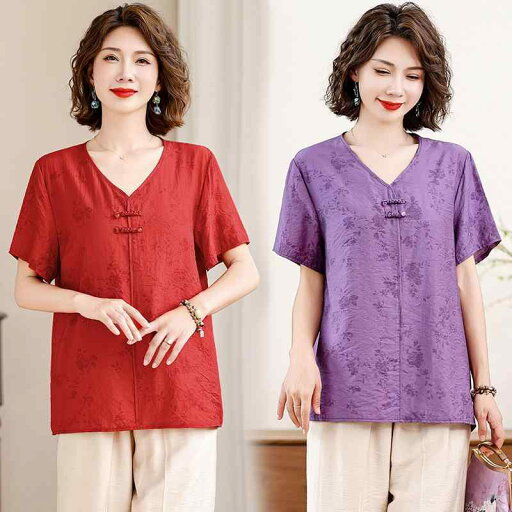 Tシャツ レディース ミセス 春夏 大きいサイズ ゆったり 体型カバー 半袖 薄手 ポリエステル エレガント 上品 花柄 かぎ針編み プルオーバー パープル カーキ テラコッタ Tシャツ レディース ミセス 春夏 大きいサイズ ゆったり 体型カバー 半袖 薄手 ポリエステル エレガント 上品 花柄 かぎ針編み プルオーバー パープル カーキ テラコッタ