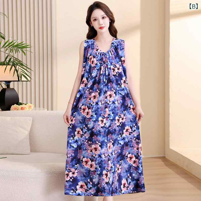 ワンピース レディース フレンチシック エレガント 小花柄 Vネック ノースリーブ ロング丈 フレア 再生繊維 ポリエステル 高級感 春夏 普段使い リゾート 上品