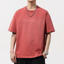 Tシャツ メンズ 大きいサイズ ヘビーウェイト コットン 綿 半袖 トップス ゆったり ルーズ ビッグシルエット ドロップショルダー カジュアル アメカジ ストリート系 普段使い 春夏