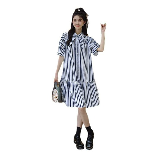 ワンピース レディース 夏 半袖 フレアスリーブ 縦ストライプ柄 若見え 清楚感 上品 フェミニン シャツワンピース Aライン ロング丈 きれいめ カジュアル ポリエステル ネイビー グリーン ワンピース レディース 夏 半袖 フレアスリーブ 縦ストライプ柄 若見え 清楚感 上品 フェミニン シャツワンピース Aライン ロング丈 きれいめ カジュアル ポリエステル ネイビー グリーン