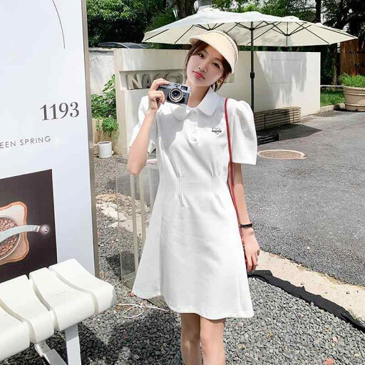 ワンピース レディース ブラック 夏 ウエストマーク 細見え カジュアル フェミニン ポロ襟 半袖 Aライン ハイウエスト ポリエステル ミディ丈 上品 ワンピース レディース ブラック 夏 ウエストマーク 細見え カジュアル フェミニン ポロ襟 半袖 Aライン ハイウエスト ポリエステル ミディ丈 上品