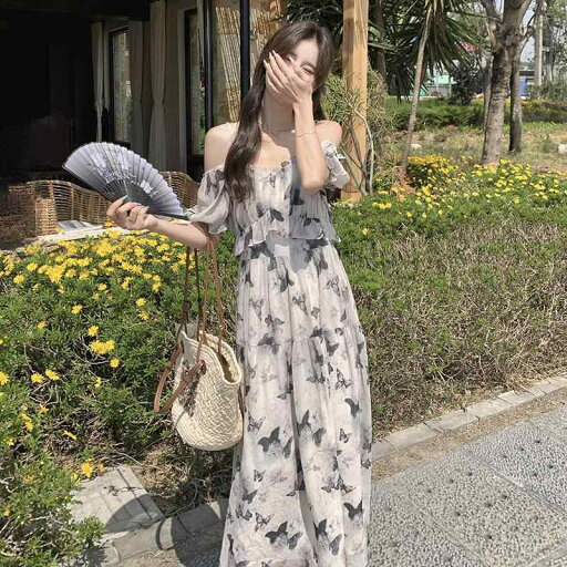ワンピース レディース 女性 オフショルダー シフォン 花柄 ロング丈 マキシ丈 ハイウエスト ふんわり 調節可能ストラップ エレガント きれいめ ポリエステル リゾート ビーチ 旅行 レジャー 夏 通勤 オフィス ワンピース レディース 女性 オフショルダー シフォン 花柄 ロング丈 マキシ丈 ハイウエスト ふんわり 調節可能ストラップ エレガント きれいめ ポリエステル リゾート ビーチ 旅行 レジャー 夏 通勤 オフィス