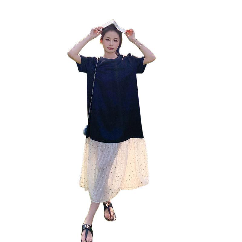 ワンピース レディース パフスリーブ サテン 切り替え フリンジ スパンコール 着痩せ エレガント スウ..