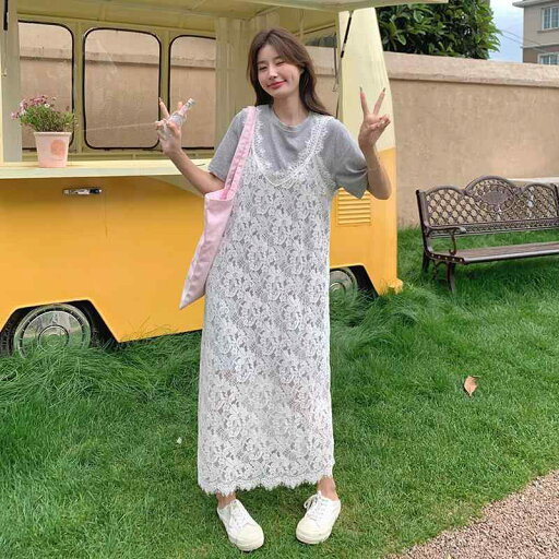 ワンピース セットアップ レディース レース キャミソールトップス レイヤード キャミワンピース シアー スウィート ロング丈 ポリエステル 普段使い 春夏 ワンピース セットアップ レディース レース キャミソールトップス レイヤード キャミワンピース シアー スウィート ロング丈 ポリエステル 普段使い 春夏