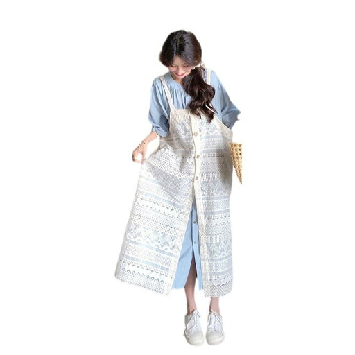 ワンピース セットアップ レディース キャミソール ロングワンピース レース 透かし編み カーディガン 羽織り 韓国風 フレンチスタイル 塩系 カジュアル Aライン フレア 春夏 ポリエステル 綿 ブルー グリーン ワンピース セットアップ レディース キャミソール ロングワンピース レース 透かし編み カーディガン 羽織り 韓国風 フレンチスタイル 塩系 カジュアル Aライン フレア 春夏 ポリエステル 綿 ブルー グリーン