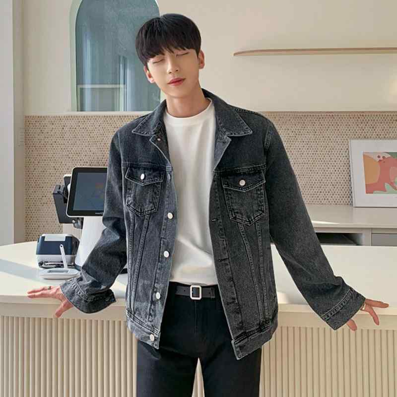 デニムジャケット Gジャン メンズ 男性用 ゆったり ビッグシルエット ワークジャケット 韓国風 カジュアル 厚手 ウォッシュ加工 長袖 マルチポケット 秋冬