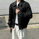 ジャケット メンズ 男性用 ショート丈 襟付き ゆったり ルーズフィット 春秋 韓国風 きれいめカジュアル スタイリッシュ トレンド シンプル アウター ポリエステル(4)