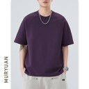 Tシャツ メンズ ラグラン袖 半袖 ルーズフィット 無地 綿混紡 クルーネック カジュアル アメカジ きれいめ 通気性 耐久性 普段使い 春夏 トップス