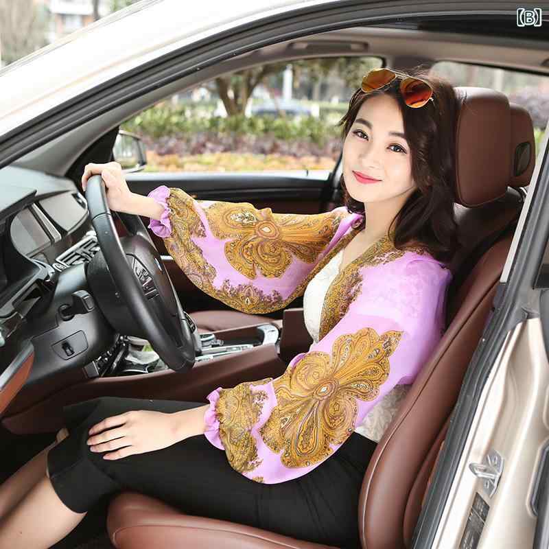 ショール レディース シフォン スカーフ ストール ペイズリー柄 花柄 UVカット 紫外線対策 日よけ 運転 ドライブ サイクリング アームカバー 冷房対策 春夏 薄手 軽量 旅行 リゾート 3
