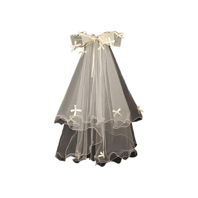 ヘッドドレス レディース ウェディング ベール ふんわりチュール リボン プロポーズ コンサート ハロウ..