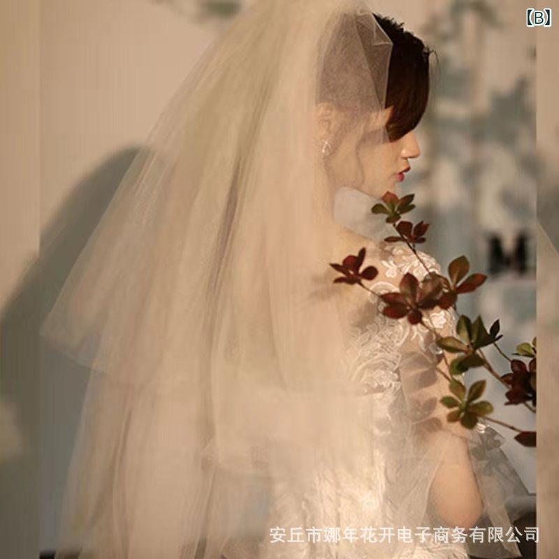 ウェディングベール レディース ブライダルベール 結婚式 前撮り フォトウェディン...