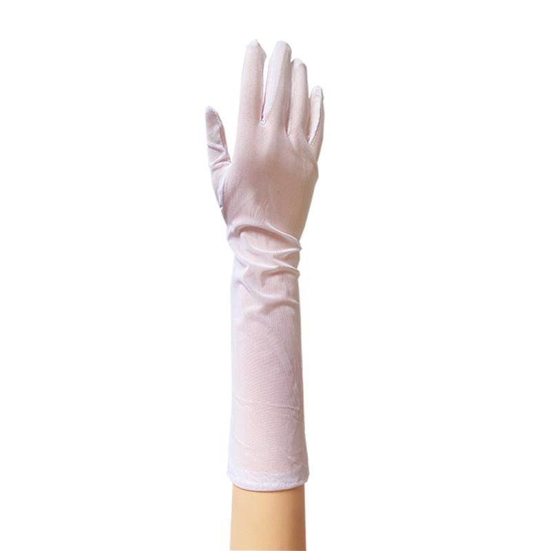 グローブ レディース 春夏 薄手 ロング丈 メッシュ UVカット 紫外線対策 通気性 シンプル ブライダル ..