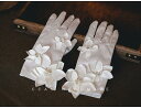 ブライダルアクセサリー レディース サテン チュール フラワーモチーフ ファシネーター ヘッドドレス グローブ 結婚式 ウェディング 花嫁 ホワイト
