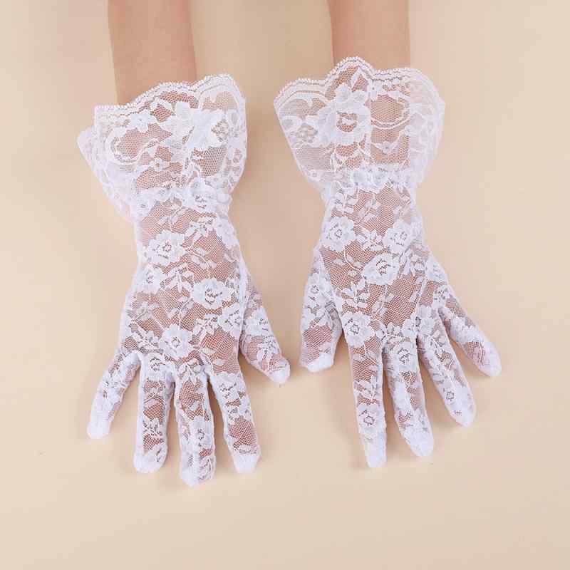 手袋 レディース 春夏 花嫁 ブライダル ウェディング セクシー レース ショート グローブ ドライブ 運..