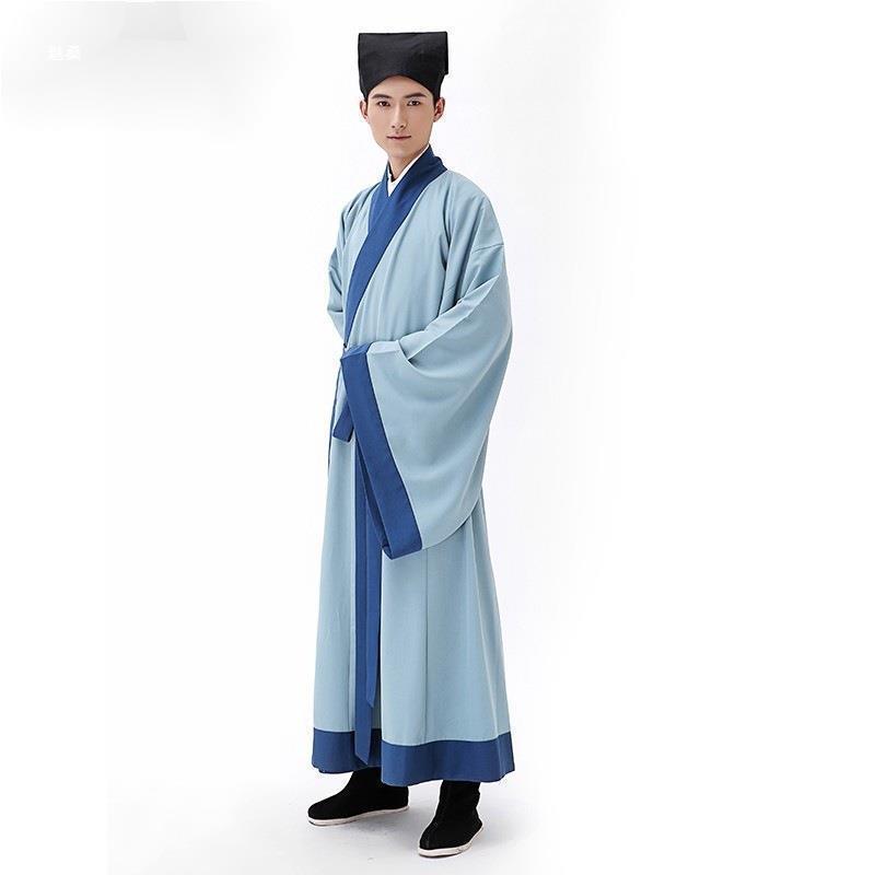 漢服 メンズ 男性用 古装 書生 秀才 学生 才子 唐装 員外服 地主服 長袍 ロングローブ 舞台演劇 コスプ..