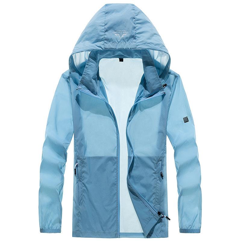 UVカットパーカー 男女兼用 接触冷感 超軽量 薄手 フード付き アウトドア スポーツ 釣り ビーチ マリン..