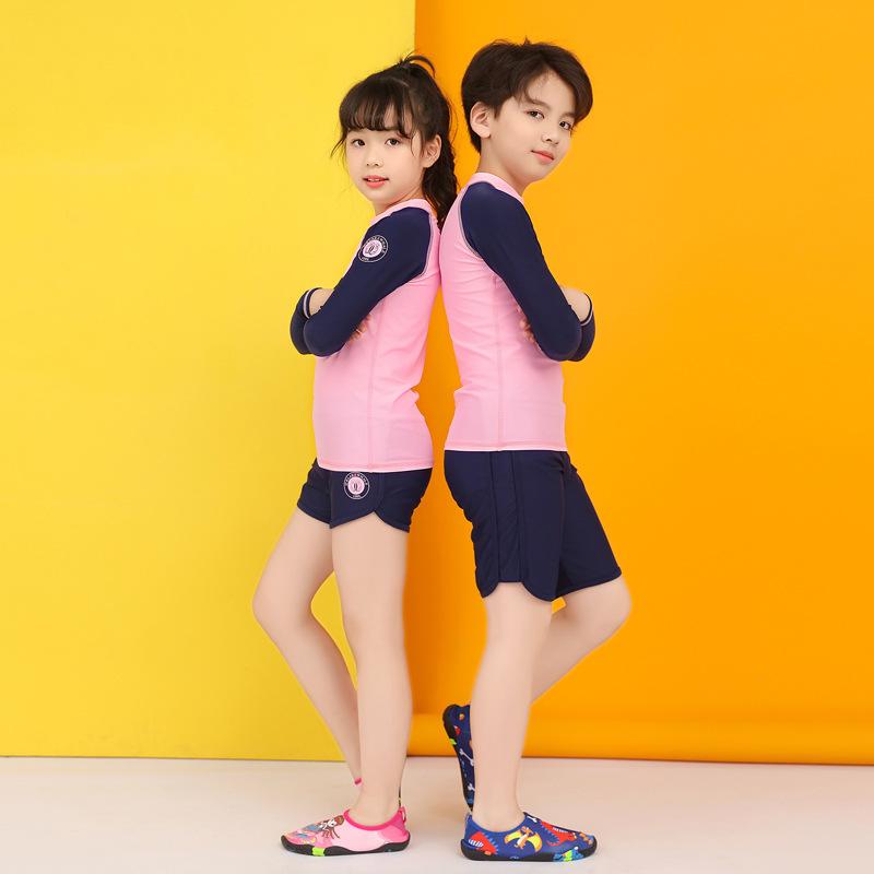 ラッシュガード キッズ 男の子 女の子 長袖 セパレート 3点セット UVカット 保温 ウェットスーツ サー..