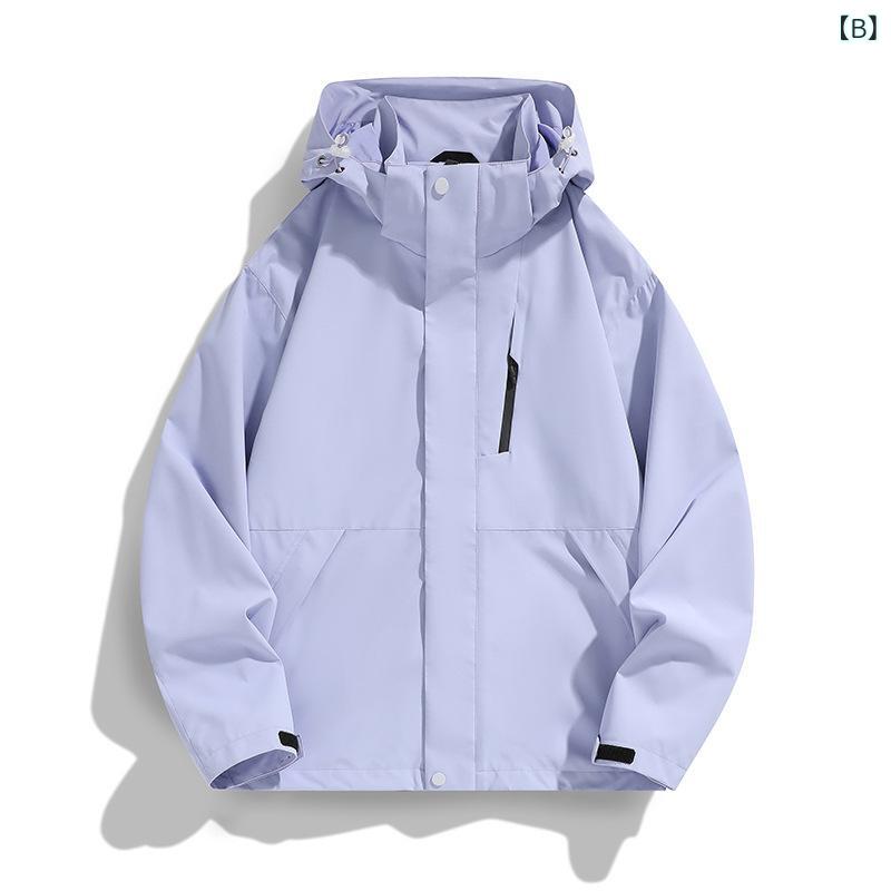 アウトドアジャケット 男女兼用 ユニセックス 秋冬 防水 防風 フード付き フリース インナー スリーインワン 登山 キャンプ 旅行 保温 防寒 速乾 透湿