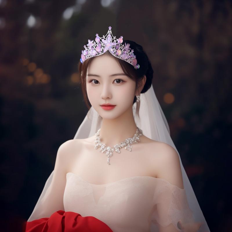 ヘアアクセサリー 女の子 韓国 ウェディング ブライダル 誕生日 発表会 写真撮影 ティアラ 冠 ヘッドドレス ヒトデ 合金製 厚銀 ハンドメイド 高級感 アメ...