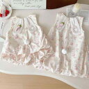 セットアップ キッズ 女の子 夏物 おしゃれ ノースリーブ 薄手 かわいい ウサギ柄 ベスト バルーンショートパンツ ポリエステル 2点セット