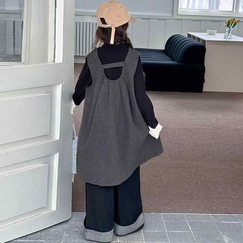 キッズ 女の子 ジュニア 春秋 おしゃれ カジュアル 普段使い お出かけ 長袖トップス ジャンパースカー..