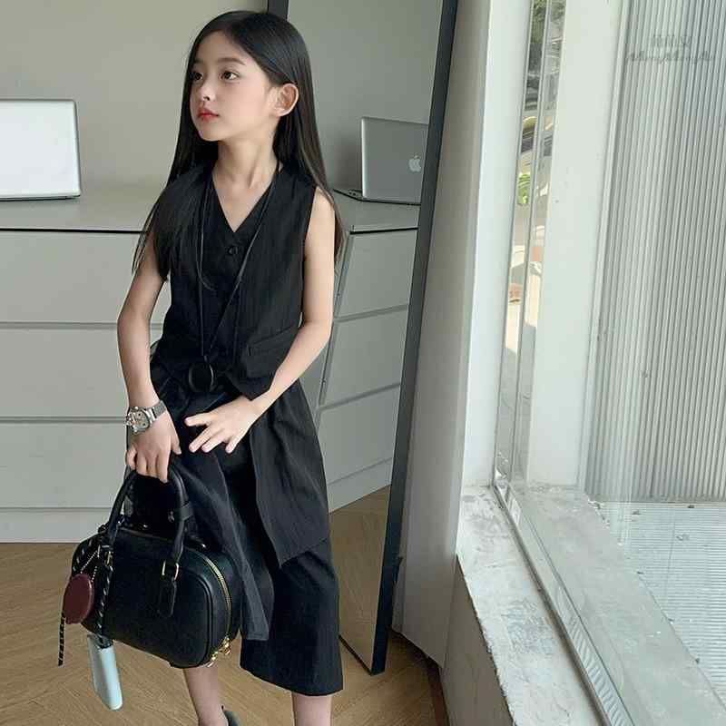 キッズ 女の子 セットアップ ノースリーブ ベスト ジレ ショートパンツ ハーフパンツ フェイクレイヤー..