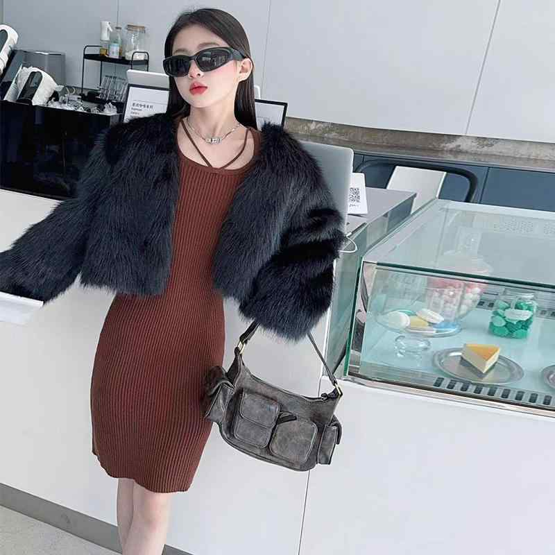 コート キッズ 女の子 フェイクファー ジャケット 中綿入り ふわふわ もこもこ 暖かい 防寒着 カジュアル スタイル 秋冬 ブラック カーキ ホワイト