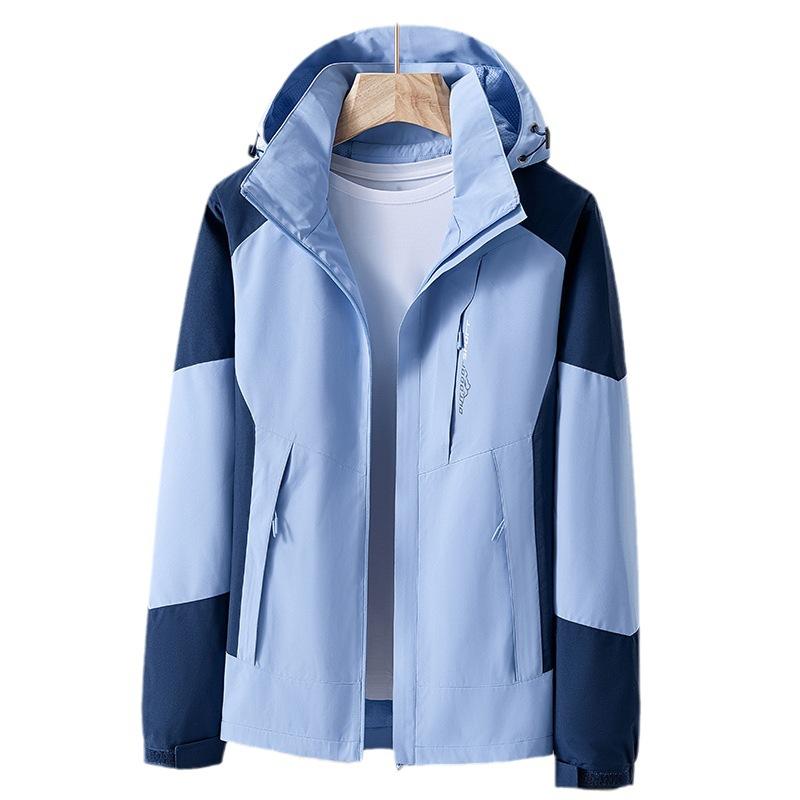 マウンテンパーカー ユニセックス 男女兼用 秋冬 防水 防風 通気性 フード付き 切り替え アウトドア 登山 キャンプ ハイキング 旅行 釣り サイクリング スポーツ ポリエステル ルーズフィット