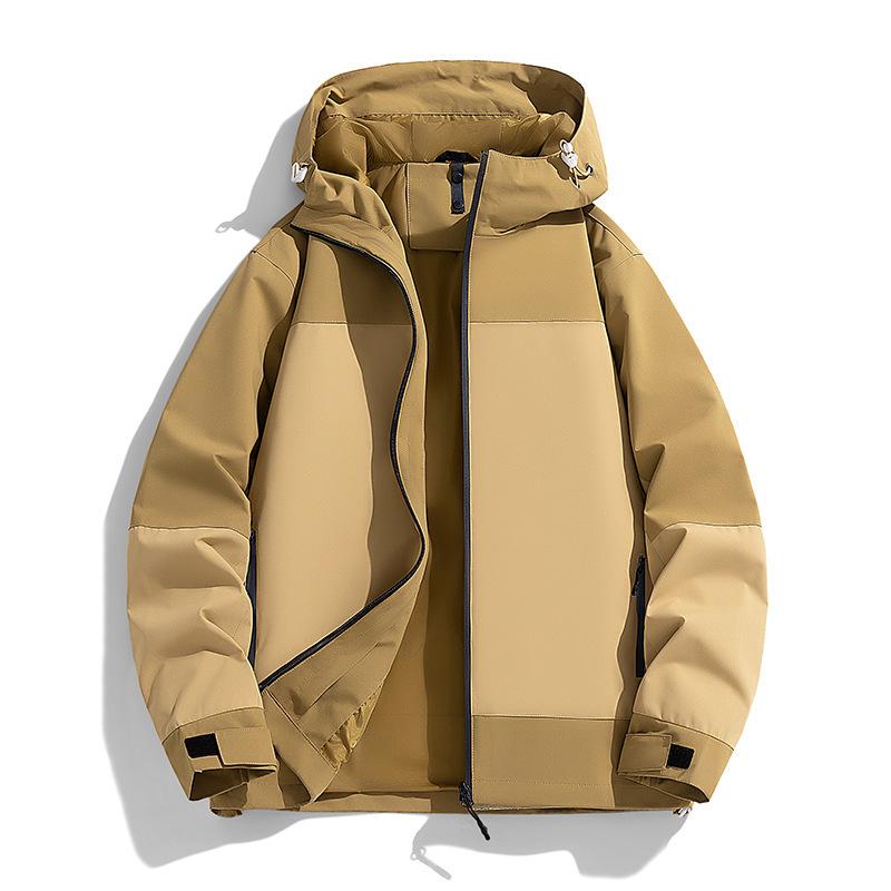 マウンテンパーカー 男女兼用 春秋 アウトドア 登山 ハイキング キャンプ 旅行 釣り ウォーキング 防水 防風 撥水 ポリエステル ルーズフィット カジュアル ワークジャケット アウター