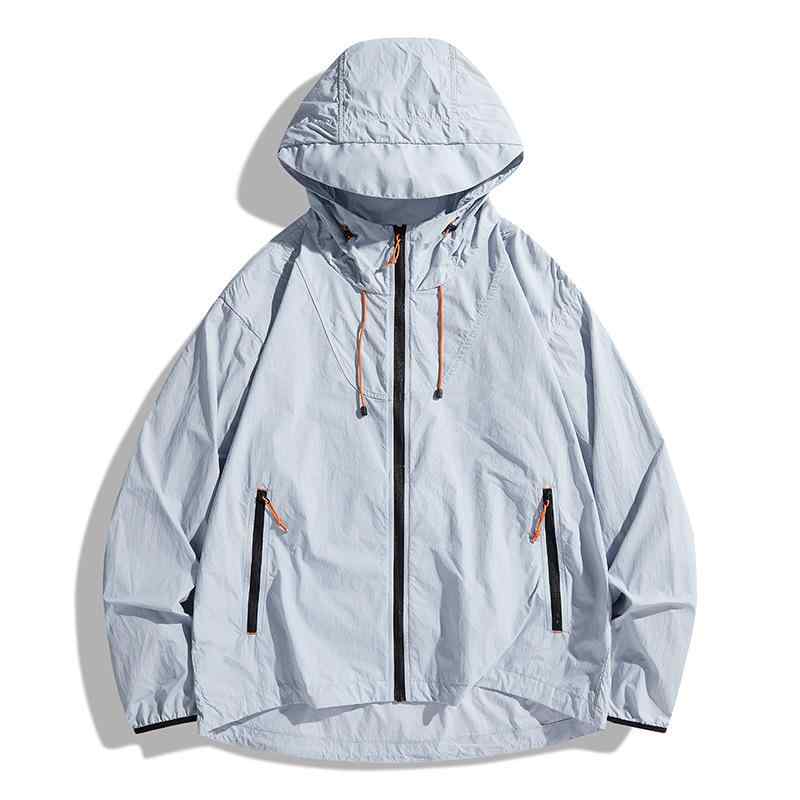 UVカットパーカー 男女兼用 アウトドア 登山 キャンプ 釣り 軽量 薄手 通気性 吸湿速乾 フード付き 紫外線対策 UPF50+ 春夏秋 ナイロン ウインドブレーカー アウター