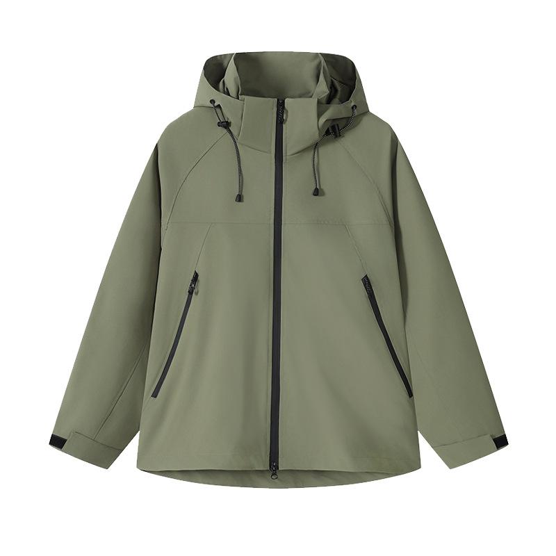 アウトドアジャケット 男女兼用 ユニセックス カップル 春 秋 防風 防水 透湿 登山 トレッキング 釣り キャンプ 旅行 フード付き ポリエステル インナー付き アウター