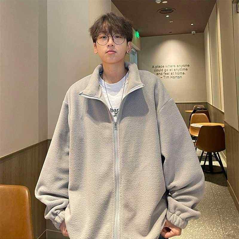 ・カテゴリ: ジャケット・スタイル: 韓国・主な素材: ポリエステル・フィット: ルーズフィット・機能: 耐摩耗性・生地名: 化学繊維混紡・対象年齢層: 18〜24歳・性別: 男性・カラー展開: ライトグレー、ブラック・サイズ展開: M、L、XL、XXL、XXXL