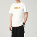 Tシャツ メンズ 半袖 ラウンドネック 薄手 ゆったり ビッグシルエット カジュアル 普段使い 春夏 接触冷感 吸湿速乾 綿素材