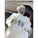 Tシャツ メンズ ツタ 花柄 刺繍 半袖 ヘビーウェイト 厚手 ゆったり ルーズフィット クルーネック アメリカン ストリート レトロ 綿混 春夏秋 通気性 シワになりにくい 体型カバー カップル ペアルック ホワイト