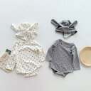 ベビー ロンパース 新生児服 男女兼用 長袖 カバーオール 綿 コットン ウサギ耳 かわいい 星柄 スタープリント 韓国 フード取り外し可能 赤ちゃん 乳幼児