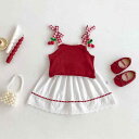 セットアップ キッズ 女の子 キャミソール トップス フリルスカート 韓国 おしゃれ かわいい 無地 綿 薄手 柔らか素材 春夏