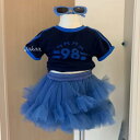 キッズ 女の子 夏 韓国 スポーツ チアガール 半袖 メッシュ チュチュスカート セットアップ 発表会 ダンス衣装 おしゃれ 薄手 綿混 柔らか